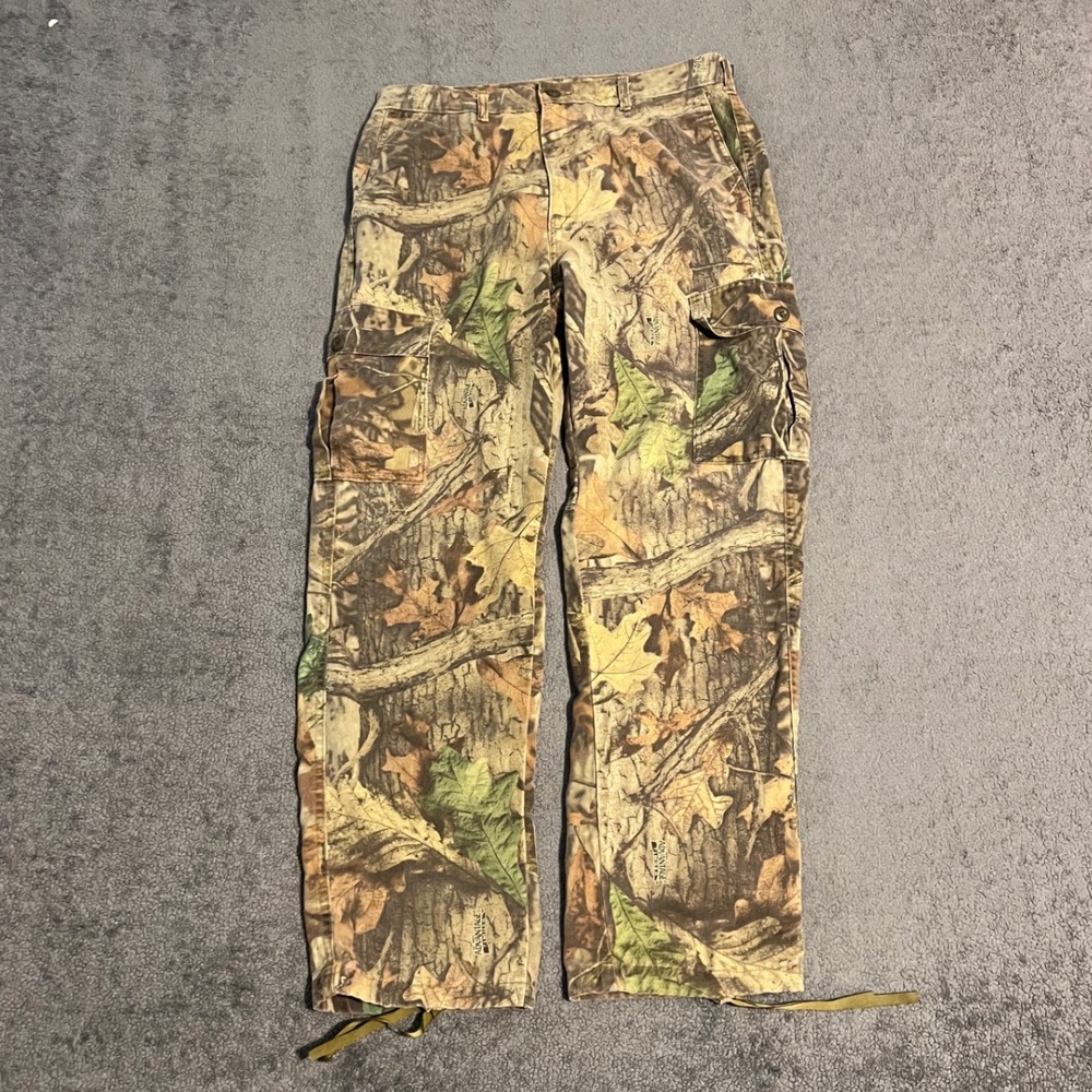 Vintage RealTree Baggy Camo Cargo Pants Mens 36x33 Made in USA Tree Camouflage